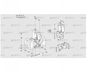 VAS3E50F/50F05NWR/-3/BS (88107055) Газовый клапан Kromschroder