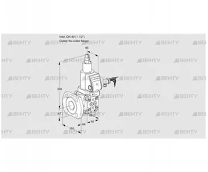 VAS240/-F/LWGR (88026629) Газовый клапан Kromschroder