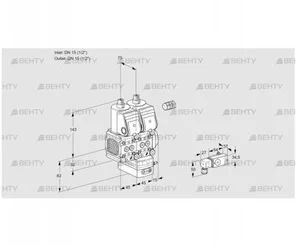 VCG1E15R/15R05FNGEWR/2-PP/PPPP (88107728) Клапан с регулятором соотношения Kromschroder