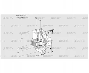 VCV2E40F/40F05FNVKWR/PPPP/PPPP (88100895) Клапан с регулятором соотношения Kromschroder