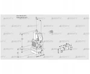 VAD1E20R/20R05FD-25WR/2-/PP (88107417) Газовый клапан с регулятором давления Kromschroder