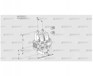 VCH2E25R/25R05FNHEVWR3/PPPP/PPPP (88101288) Клапан с регулятором расхода Kromschroder