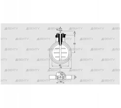 DKR 40Z03F450D (03149216) Дроссельная заслонка Kromschroder