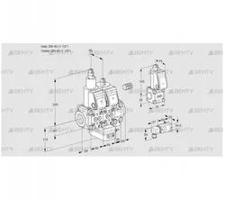 VCH2E40R/40R05LHEVQR/PPPP/4-BS (88103534) Клапан с регулятором расхода Kromschroder