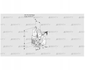 VAS3-/50F/NQGR (88012058) Газовый клапан Kromschroder