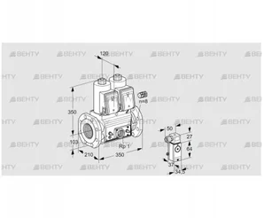 VCS8100F05NNWR3E/MPEM/P4PP (88207683) Сдвоенный газовый клапан Kromschroder