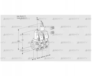 VCS1E25R/25R05NLKGR3/PPPP/PPPP (88106691) Сдвоенный газовый клапан Kromschroder