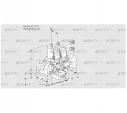 VCH2E40F/40F05NHEVWSR3/PPPP/PPPP (88100663) Клапан с регулятором расхода Kromschroder