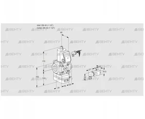 VAD240R/NW-50A (88025861) Газовый клапан с регулятором давления Kromschroder