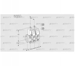 VCS1E25R/25R05NNKR3/PPPP/PPPP (88104208) Сдвоенный газовый клапан Kromschroder