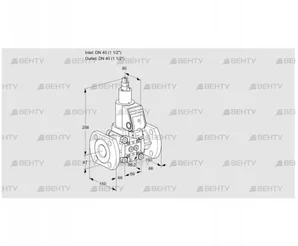 VAS240F/LQSR (88012110) Газовый клапан Kromschroder