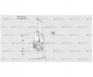 VAS3E50F/50R05FNWR/PP/PP (88106225) Газовый клапан Kromschroder