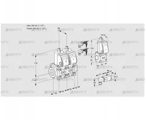 VCS2E40R/40R05NNQR6/PP-3/PPZS (88105854) Сдвоенный газовый клапан Kromschroder