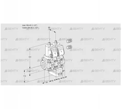 VCV2E40R/40R05NVKWSR3/PPPP/PPPP (88107362) Клапан с регулятором соотношения Kromschroder