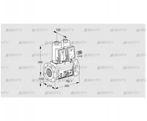 VCS8100F05NNKGR3E/PPEP/PPPP (88203164) Сдвоенный газовый клапан Kromschroder