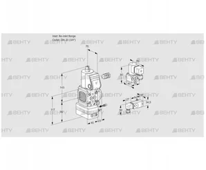 VAG1-/20R/NWAE (88001928) Газовый клапан с регулятором соотношения Kromschroder