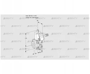 VAS232/-R/NP (88016743) Газовый клапан Kromschroder