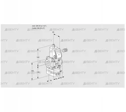 VAD365/50R/NW-25A (88027350) Газовый клапан с регулятором давления Kromschroder