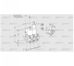 VCS1E20R/20R05NLWL3/PPBY/MMMM (88103328) Сдвоенный газовый клапан Kromschroder