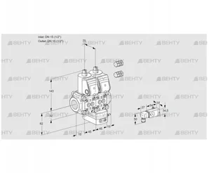 VCG1E15R/15R05NGEQR3/2-PP/PPPP (88100164) Клапан с регулятором соотношения Kromschroder