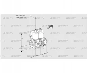 VCS2E25R/25R05NNKL3/PPPP/PPPP (88107297) Сдвоенный газовый клапан Kromschroder