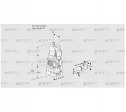 VAD3T-/50N/NQSR-25A (88011143) Газовый клапан с регулятором давления Kromschroder