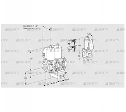 VCH2E40R/40R05NHEWL6/PPBS/PPPP (88103268) Клапан с регулятором расхода Kromschroder