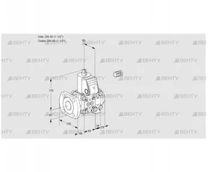 VAS2E40F/40R05NVWR/PP/PP (88102458) Газовый клапан Kromschroder