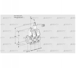 VCS1E20R/20R05NLWR3/PPPP/PPPP (88104721) Сдвоенный газовый клапан Kromschroder