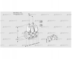 VCS2E40R/40R05NNKR3/2-PP/PPPP (88106851) Сдвоенный газовый клапан Kromschroder