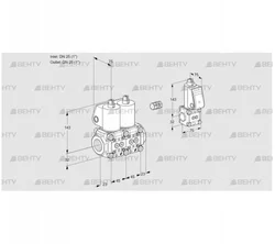 VCS1E25R/25R05NNWL/PPBS/PPPP (88100275) Сдвоенный газовый клапан Kromschroder