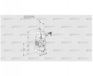 VAD2-/40R/NWSR-50A (88017261) Газовый клапан с регулятором давления Kromschroder