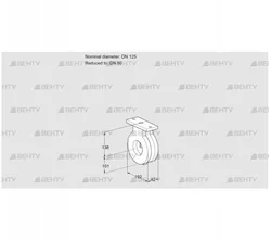 BVA125/80Z05 (88300118) Дроссельная заслонка Kromschroder