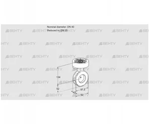 BVGF40/25W05 (88300053) Дроссельная заслонка Kromschroder