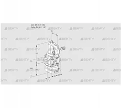 VAD240R/NKSR-100A (88012833) Газовый клапан с регулятором давления Kromschroder