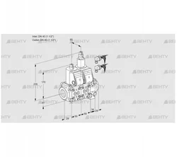 VCS2E40R/40R05NLO24WR6/PPPP/PPPP (88107093) Сдвоенный газовый клапан Kromschroder